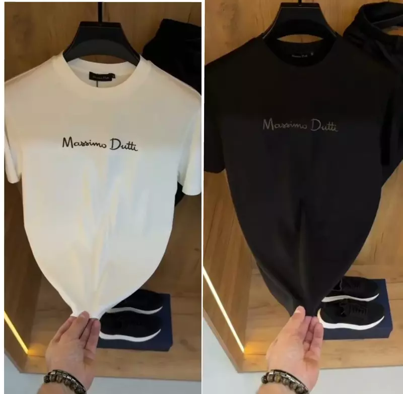 تيشرت massimo dutti خامه أنترلوك قطن صافي تيشرت massimo dutti خامه أنترلوك قطن صافي