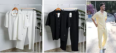 ZARA Jakar suit قميص وبنطلون PRE3